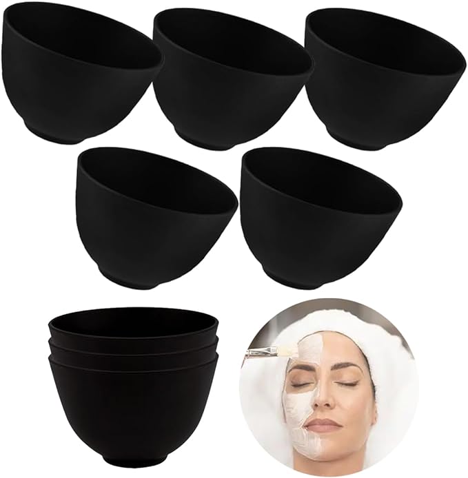 8 Piece Silicone Mixing Bowl Set, 3.93-Inch Microwaveable Silicone Bowls, Facial Bowls for Aestheticians, for Facial Masks, Mud Masks and Other Skin Care Products