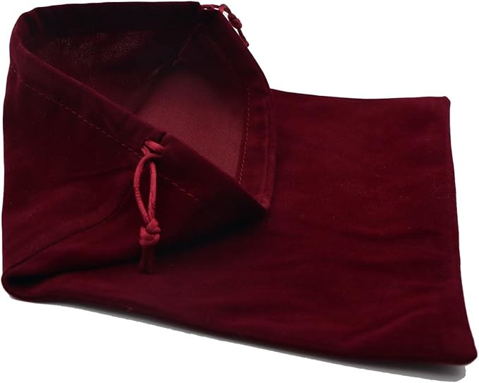 Aestivate 8 Pack Large Velvet Drawstring Pouch, Velvet Bag 8×10 Inch Storage Bag Cosmetics Pouches Dust Bag 8 Pieces(Dark Red)