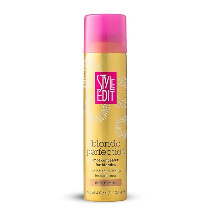 STYLE EDIT DARK BLONDE Root Concealer Touch Up Spray | Instantly Covers Grey Roots | Professional Salon Quality Cover Up Hair Products for Women| 4 Ounce (Pack of 1)