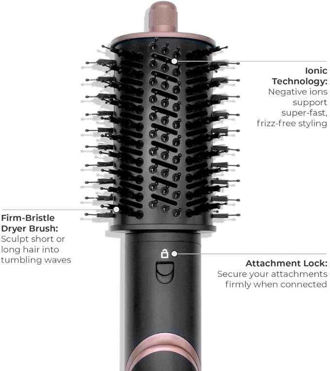 SRILabs StyleWrap Pro 7-in-1 Coanda Air Hair Multi Styler Dryer Brush with Negative Ions, Lighter and Foldable Design, Quiet Brushless Motor, Aviation-Grade Aluminum, Memory Function