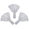 Motique Accessories Set of 3 Wide Cotton Head Band Solid Boho Yoga Style Soft Hairbands - White