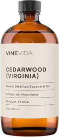 VINEVIDA Cedarwood (Virginia) Essential Oil 16 oz - Undiluted Candle Oil Scent for DIY Candlemaking - Bulk Essential Oil