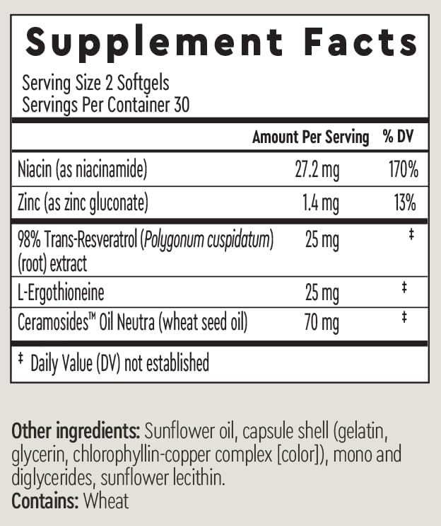 AURELIA Hair Perfection | Advanced Cellular Anti-Aging Supplement | Support Hair Growth | with Zinc, Resveratrol, Niacinamide, Ergothioneine & Ceramosides