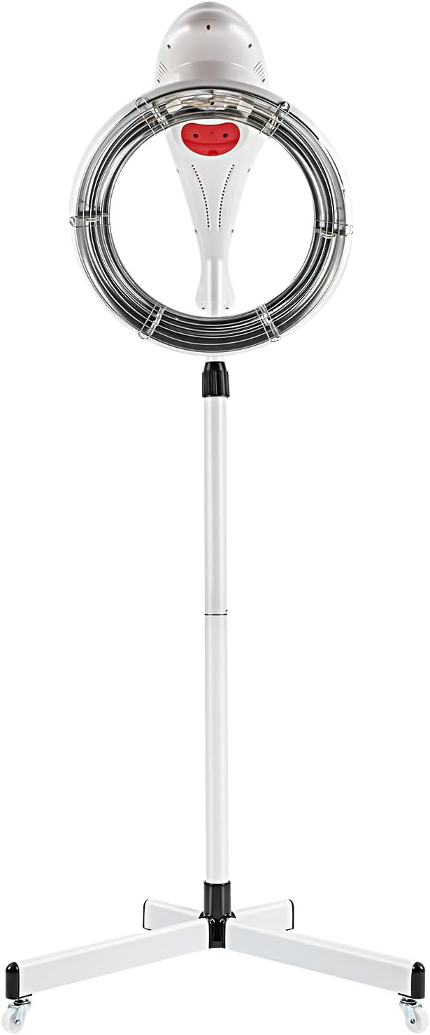 YIYIBYUS Stand Hair Dryer, Professional Orbiting Rotating Hair Processor Hair Dyeing, Oil Treatment, Hair Drying, Heating, Perm Styling for Salon SPA (White)