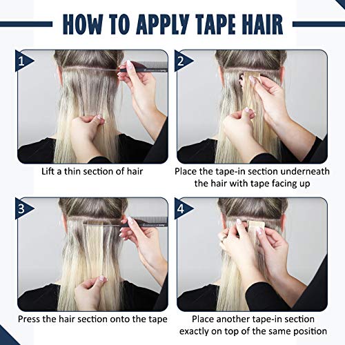 Full Shine Hair Extensions Tape in Color 2 Dark Brown Tape in Hair Extensions Human Hair 12Inch Skin Weft Hair Extensions 20Pcs 30Gram Tape Ins Human Hair Extensions for Women