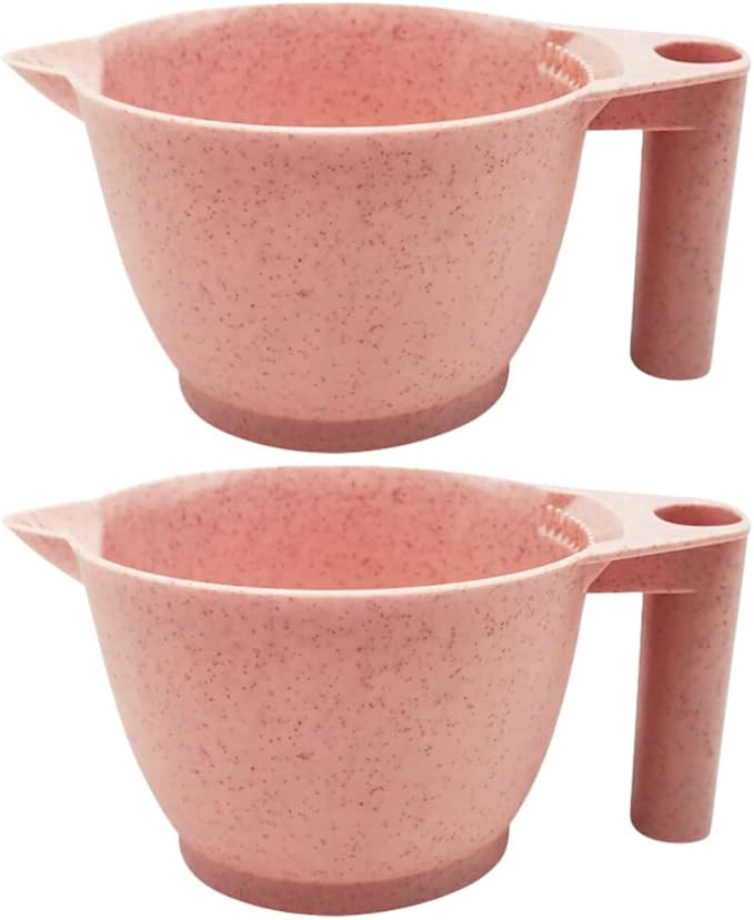 Luxshiny 2pcs Portable Hair Dye Mixing Bowl Tint Bowls for Hair Salon Material and Application