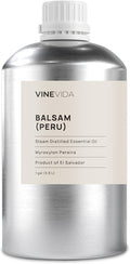 VINEVIDA Balsam (Peru) Essential Oil - Gallon Balsam (Peru) Oil Undiluted - Bulk Gallon Essential Oil for Soap Making Safe for Skin - DIY Candle Scents for Candlemaking Scents - 8 lbs