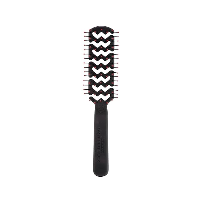 Cricket Static Free Fast Flo Flex Vent Hair Brush - Quick Drying, Detangling, and Styling - Anti-Static Bristles for Frizz-Free Blowouts, Ideal for All Hair Types