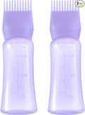 D Dymoece Root Comb Applicator Bottle 6 Ounce Hair Oil Applicator for Hair Dye, Hair Oiler Comb Bottle with Graduated Scale