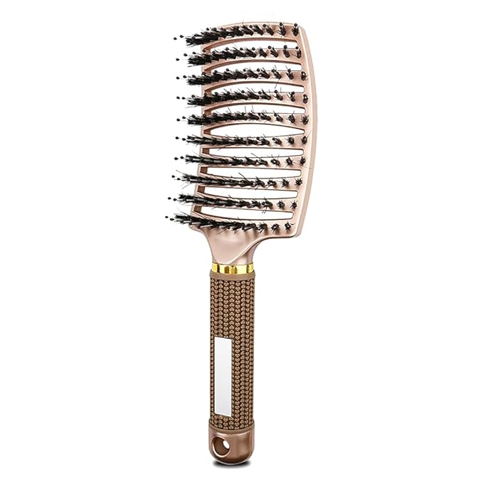 Magical Ultra Detangling Brush for Wet or Dry Hair, Detangler Brush, Fast Drying Styling Massage Hairbrush for Men, Women and Kids (New Gold)