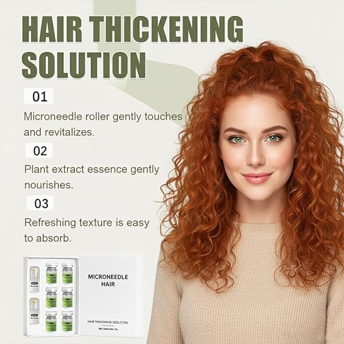 Hair Growth System, With Ginseng, Peppermint Oil and Ginger Root Treatment-Advanced Scalp Care Formula Thickening Serum. Strengthens Roots, For Men & Women.