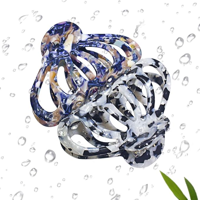 Bohemian Tortoise Shell Hair Clips Women Strong Grip Claw Clips, Ladies Acrylic Celluloid Medium Boho Hair Clips for Fine Thin Hair Accessories