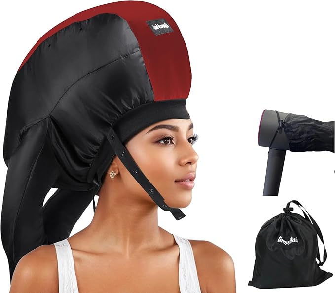Bonnet Hair Dryer, Ideal Hair Diffuser for Curly Hair， Your Ultimate Solution - Spacious Capacity Blow Dryer Cap for Rapid Styling of Curls