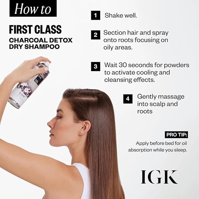 IGK Antisocial Dry Hair Mask + First Class Dry Shampoo Set | Bond Building + Volume + Shine for All Hair Types | 5.0 oz + 6.3 oz
