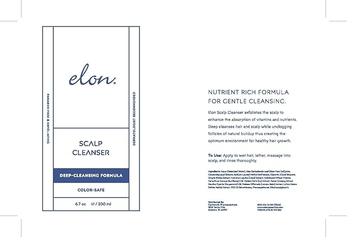 Elon Complete Kit for Early Hair Loss – Elon Scalp Cleaner & Leave-In Treatment + Matrix 5000 Supplement - Suitable for All Hair Types – Paraben Free & Sulfate Free