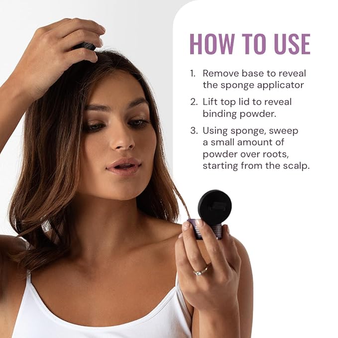Root Touch Up Powder by Style Edit | Cover Up Hair Color for Grays and Roots | Light Brown Mineral Infused Binding Hairline Powder - 2 Pack