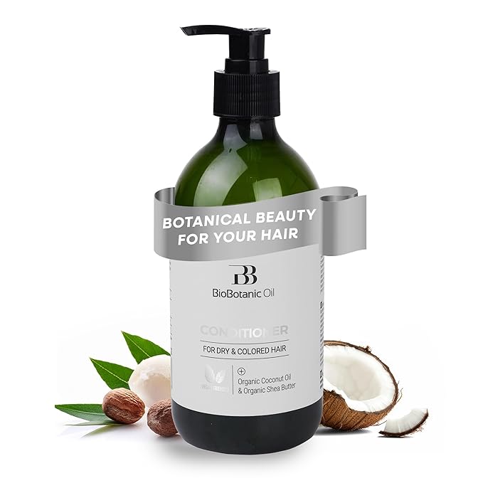Bio Botanic Oil Range – Magic Conditioner for Colored, Dry & Damaged Hair with Organic Coconut Oil & Shea Butter, SLS-Free Deep Moisture & Repair in Just 3 Minutes, Nourishes & Protects Color