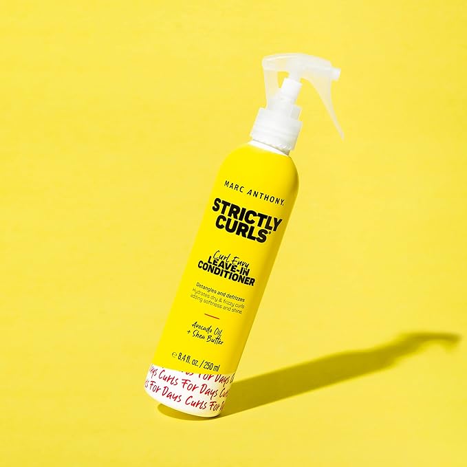 Marc Anthony Leave-In Conditioner, Strictly Curls - Shea Butter, Vitamin E & Avocado Oil Softens & Defines Coarse Curls - Sulfate-Free Anti-Frizz Styling Product For Curly, & Wavy Hair