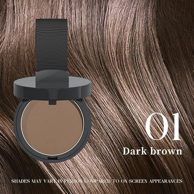 Maycheer Hairline Powder for Women - Hair Rich Shading Powder, 30 Colors Magic Root Cover Up (Dark Brown 01)
