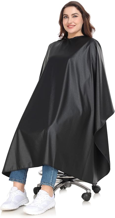 PERFEHAIR Chemical Capes for Hair Stylists - Color Cape with Snaps - Water and Chemical Proof - All-Purpose Salon Hairdressing Cap Cover for Hair Coloring, Cutting, Styling & Shampooing