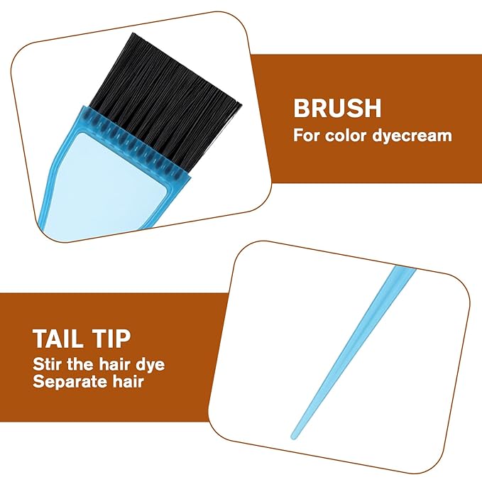 4 Piece Hair Dye Brush Set Hair Color Applicator Brush Reusable Color Tint Applicator Brushes Professional Hairs Stylist Supplies for Salon Home DIY Tools(Green, Blue)