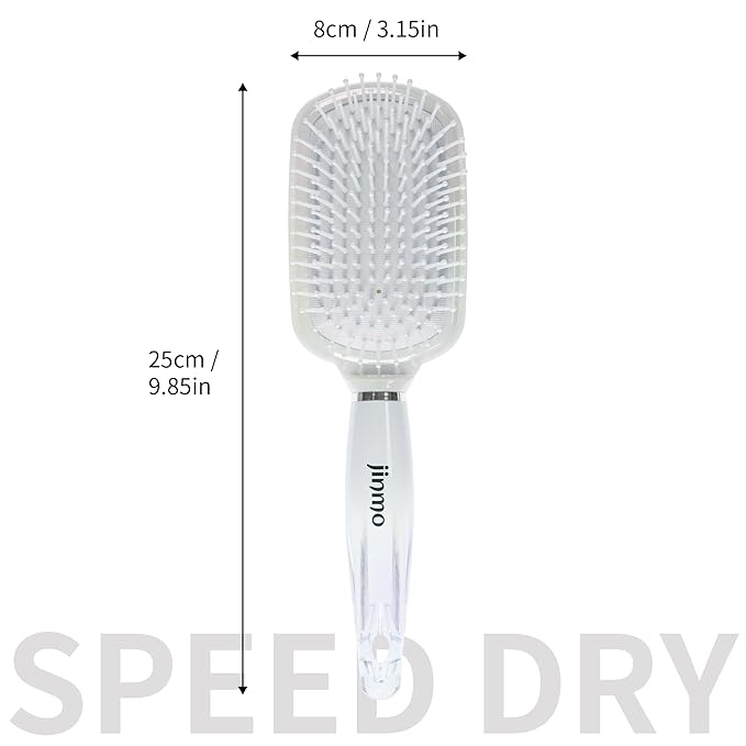 Paddle Hair Brush for Women-Detangling Cushion Brush with Soft Ball-Tip Bristles,Anti-Static Wide Brush for Wet Dry Hair,Smooth Comfortable Scalp Care