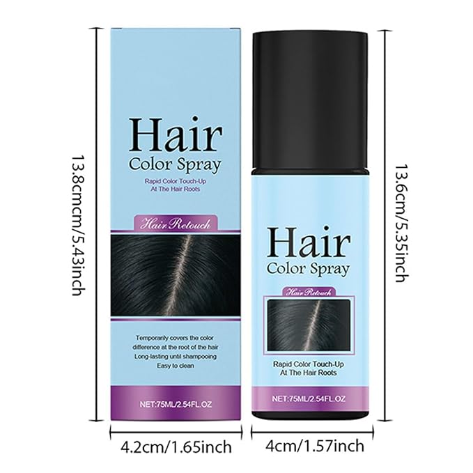 Temporary Root Touch Up Spray,Temporary Root Touch Up Hair Color Spray,Instant Covers Grey Hair (Black, Dark Brown, Light Brown)
