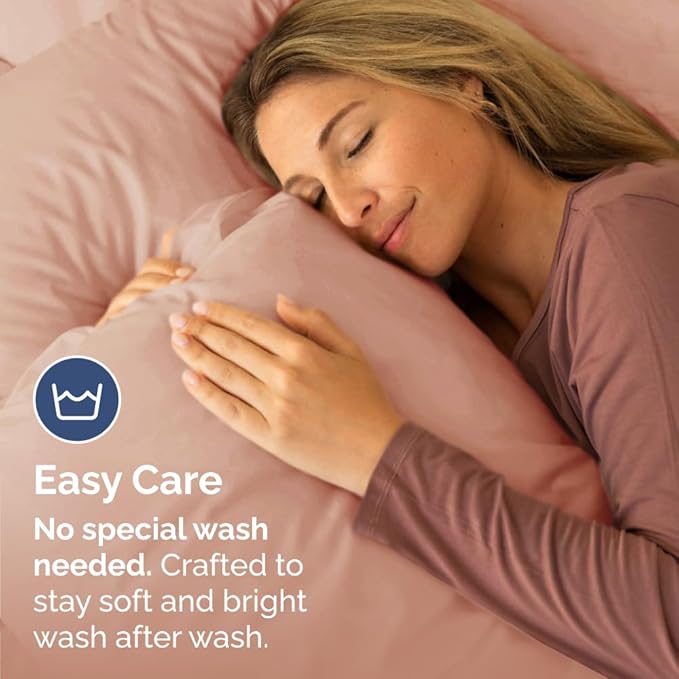 Queen Pillow Cases Set of 2 - Ultra Soft Hotel Quality Pillowcase Covers - Comfy, Cozy & Wrinkle Free - Shrinkage, Stain and Fade Resistant - Machine Washable Pillow Protectors - 2 Piece Set - Mauve