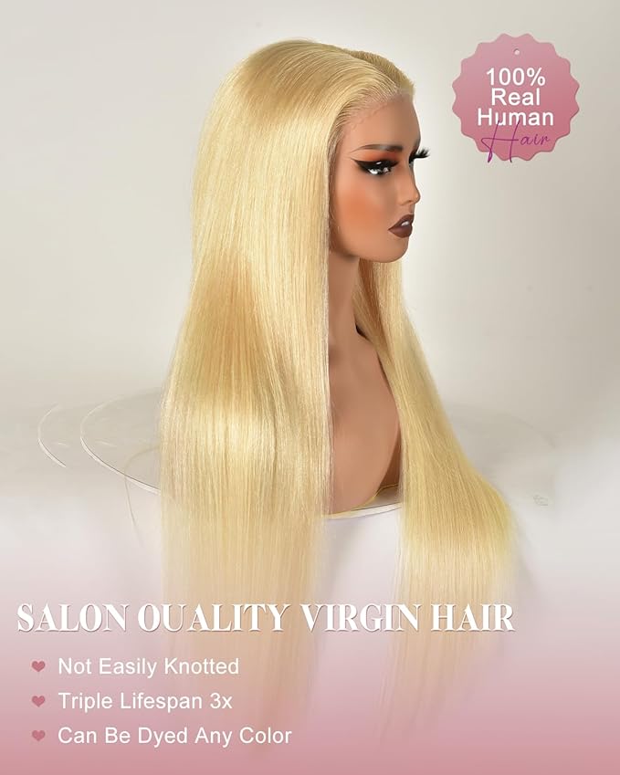 30 Inch Wear And Go Glueless 613 9x6 HD lace front wig Human Hair Pre Plucked Pre Cut For Beginners Human Hair 180% Density Straight Lace Front Wigs No Glue Pre Cut 3 Seconds To Wear Glueless Wig
