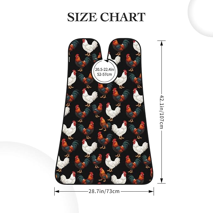 Professional Beard Bib, Non-Stick Hair Catcher Apron Waterproof, Shaving Grooming Essential for Men Dad, Chicken Hens Rooster Shave Bib