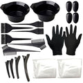 22PCS Hair Dye Tools Kit Hairdressing Brush, Comb, Earmuffs & Mixing Bowl Set