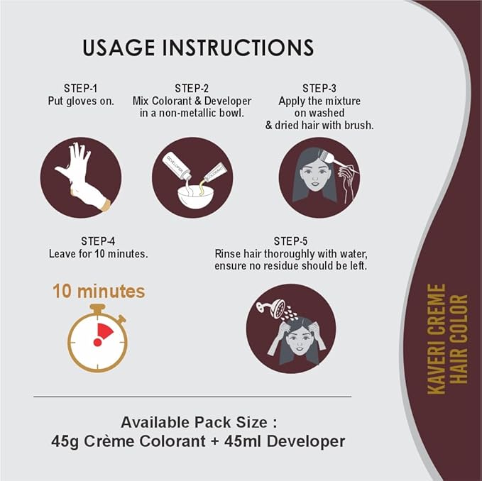Creme Hair Color Permanent Hair Dye Color - With Improved Creme Formula for Gray Coverage Ammonia Free Hair Color Dye for Rich Bright Long lasting (Burgundy, 3.04 Fl Oz) - Pack Of 2