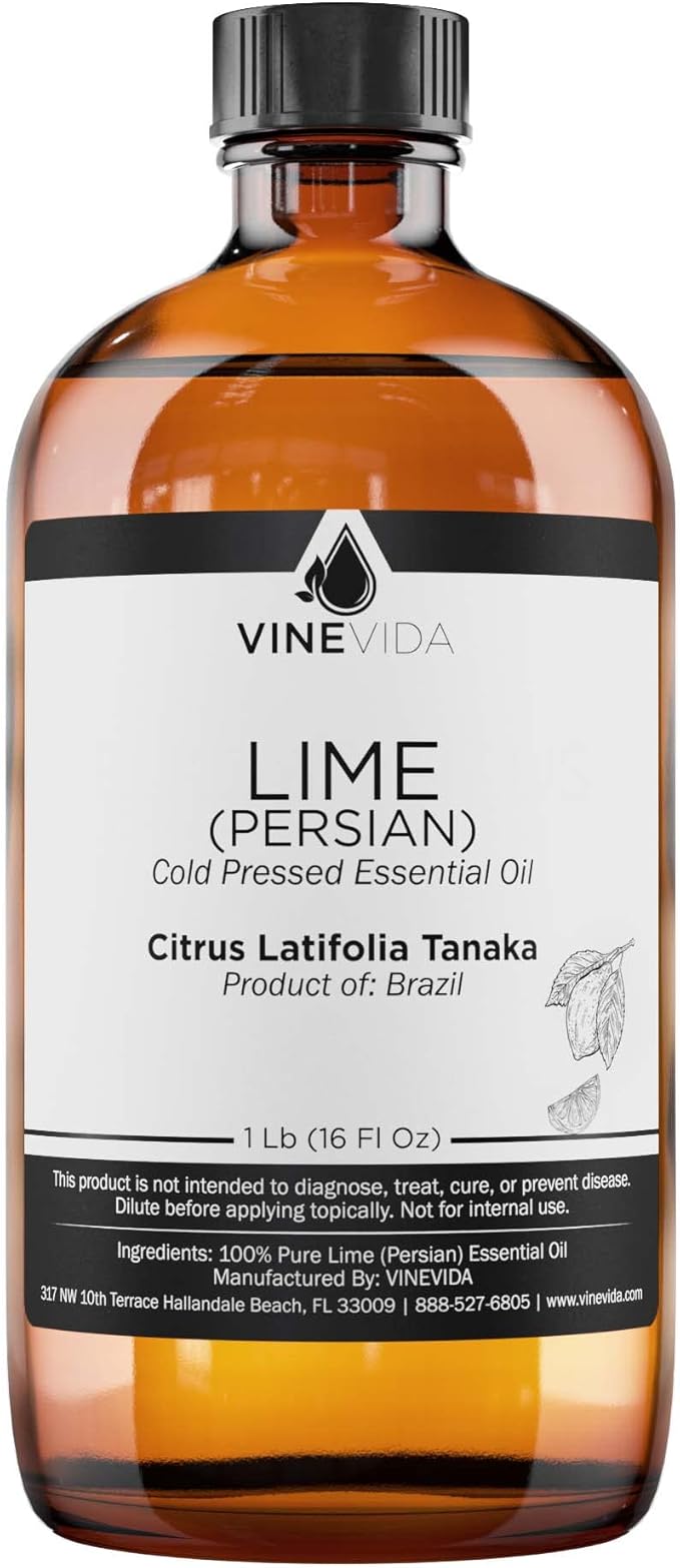 VINEVIDA Lime Essential Oil 16 oz - Pure, Undiluted Lime Oil for Candle Making, Soap Making, and DIY Projects