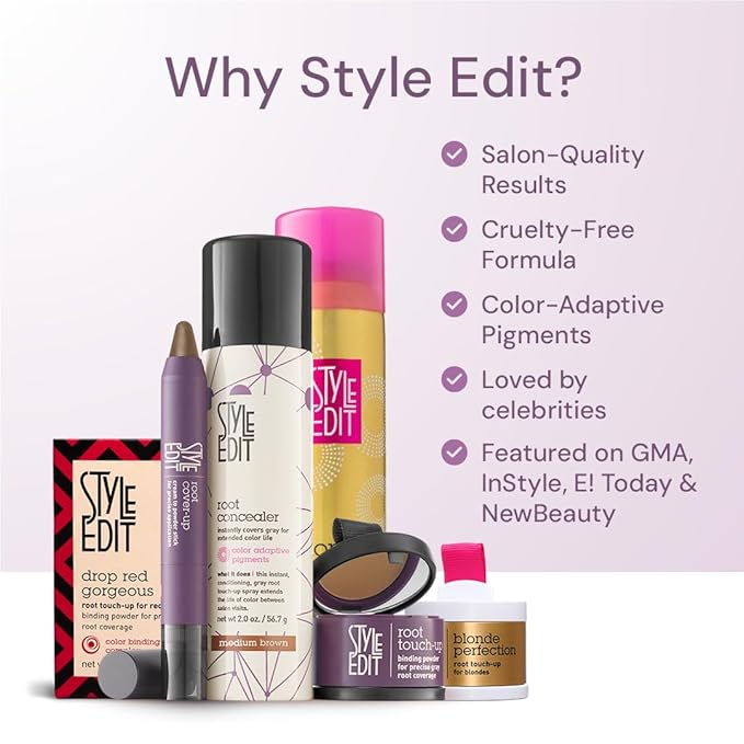 Style Edit Root Touch Up Powder, to Cover Up Dark Roots and Grays Between Salon Visits, Water Resistant, Non-Sticky, Compact And Mess-Free, Light Blonde Hair Color (Pack of 3)