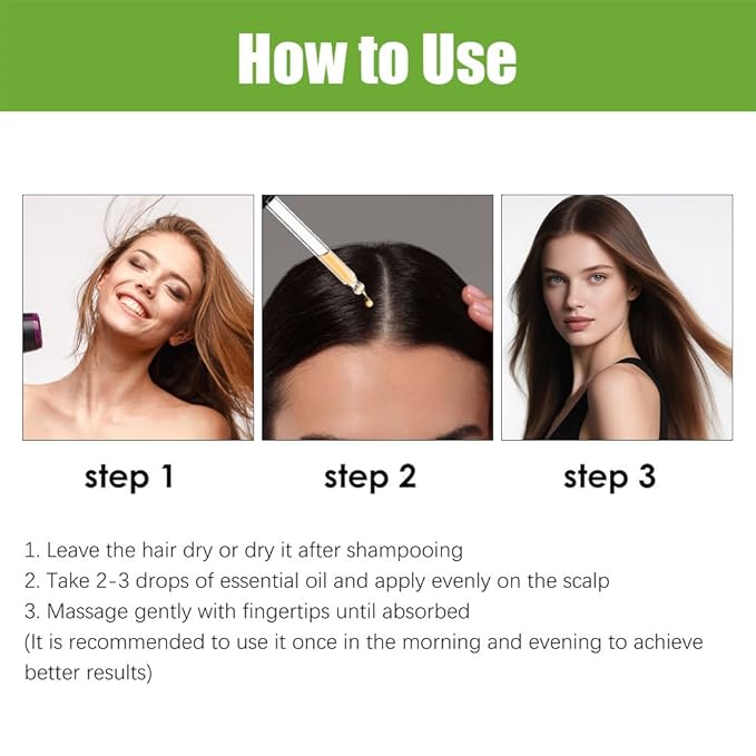 2 Pack Rosemary Oil for Hair and Scalp,Women Men Natural Rosemary Hairs Essential Oils for Nourishing Scalp,Promoting Hair Thickness,Strengthening and Improving Dry Damaged Hair,1.7 Fl oz