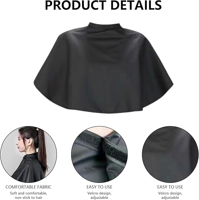 2PCS Hair Color Cape for Women, Waterproof Makeup Dye Cape 34.2”L*28.7”W