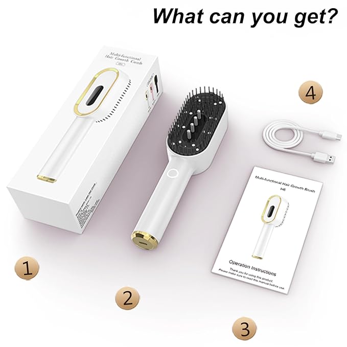 Laser Therapy Hair Growth Comb, Handheld Comb-Shaped Hair Regrowth Device for Hair Growth, 3 in 1 Hair Oil Applicator for Hair Care, Electric Scalp Massager for Healthier Hair