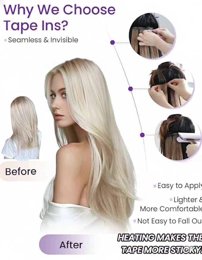 LaaVoo Tape in Hair Extensions Human Hair Balayage Light Brown to Ash Brown Hair Extensions Tape in Real Human Hair Tape on Hair Extension for Women 12 inch 30g 20pcs