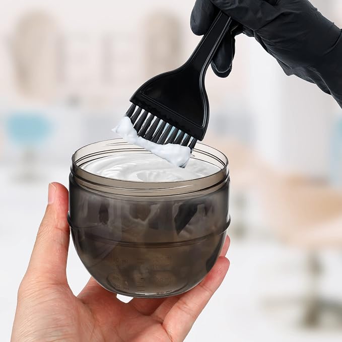 Lurrose Hair Dye Color Mixing Cup with Double Scale Hair Tint Shaker Mixer Bowl for Salon and Home Coloring