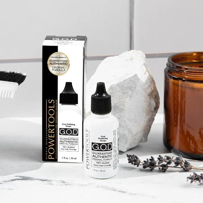 GOD, The Original Gray Oxidizing Drops | Guaranteed Authentic Original Formula l Mix Directly Into Formula For Guaranteed Grey Coverage (1 Fl Oz (Pack of 2))