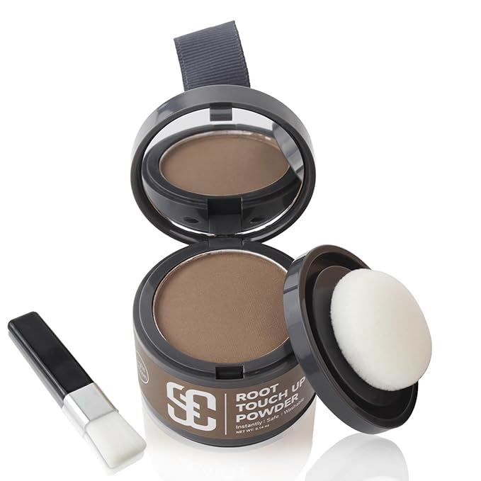 SOVONCARE Hairline Powder, Instantly Hairline Shadow Gray Hair Coverage Touch Up Hair Powder for Thinning Hair for Women Hair Root Touch Up Powder Hair Root Cover Up Conceals Hair Loss Light Brown