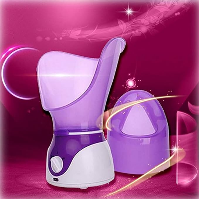 Facial Steamer Professional Steam Inhaler Facial Sauna Spa for Face Mask Moisturizer - Sinus with Aromatherapy; Pores with Timer and Extract Blackheads, Diffuser Skin Care(Purple)