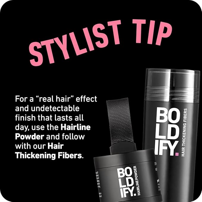 BOLDIFY Hairline Powder (LARGE, 10g) - Root Touch Up Hair Color for Gray Coverage - Bald Spot Concealing Hair Powder for Women & Men - 24-Hour Stain-Proof - Dark Blonde