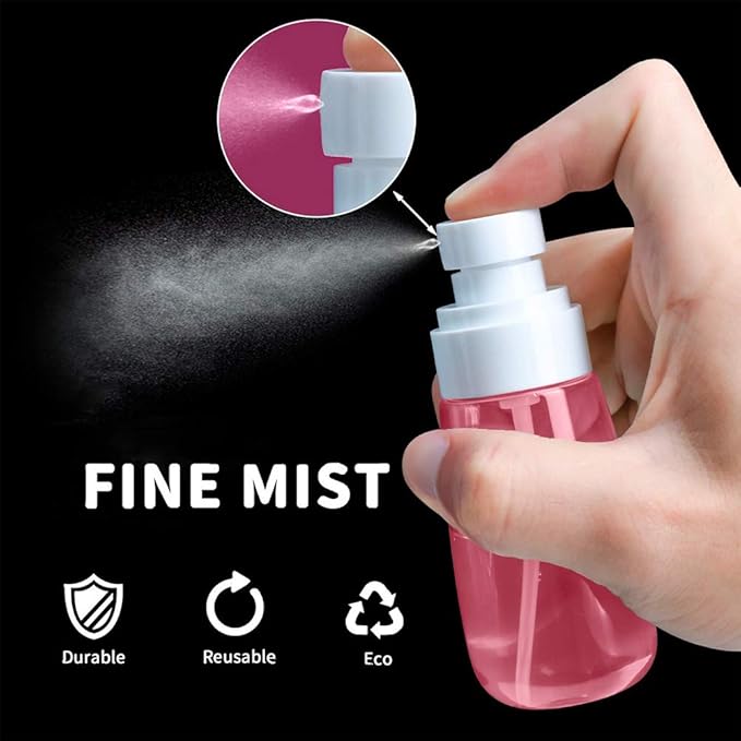 Cosywell Fine Mist Spray Bottle 3.4oz/ 100ml Empty Cosmetic Refillable Travel Containers Plastic Hair Spray Bottle Sprayer for Perfume Skincare Makeup Lotion (6color2purple)