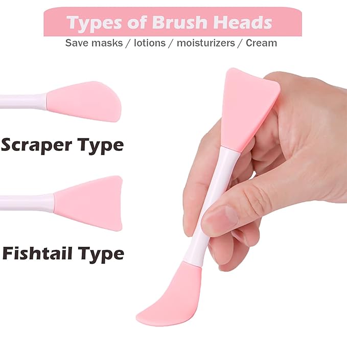 Silicone Face Mask Brush, Facial Mud Mask Applicator Brush Flexible for Applying Facial Mask,Sleeping Mask,Clay Mask,Body Lotion Mask Beauty Tools Makeup Brushes Applicator