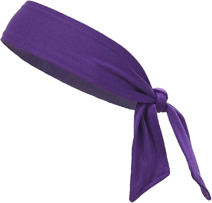 Kenz Laurenz Headbands Tie on Headband for Women Men Running Athletic Hair Head Band Elastic Sports Sweat Basketball Sweatband Stetchy Yoga Workout Sweatbands Adjustable Non-Slip Moisture Wicking