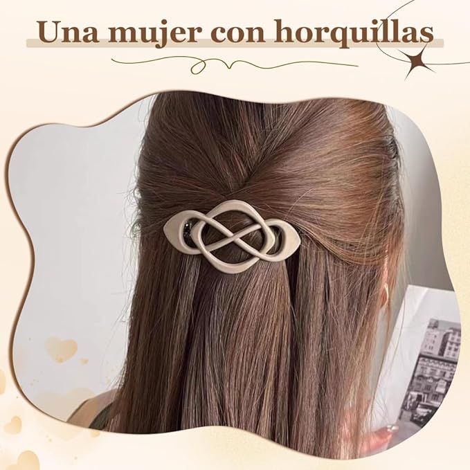 4 Pack Vintage French Barrette Hair Clips, 2026 New Hair Clip Accessories for Women, Strong Hold No Slip Styling (Style D)
