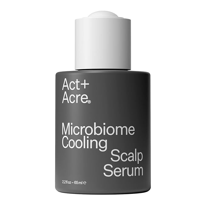 ACT+ ACRE Microbiome Cooling Scalp Serum - Instant Relief for Dry Itchy Scalp & Loose Flakes - Peppermint Oil & Amino Acid for Scalp Balance - Natural, Vegan, Paraben-Free Formula - 2.2 fl oz