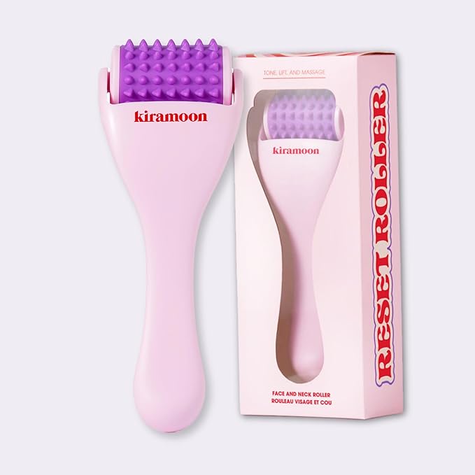 Kiramoon Reset Roller to Boost Skincare Absorption, Reduce Puffiness, Relax Jaw Muscles, and Promote Collagen. Anti-Aging and Relaxing Silicone, Gifts for Her