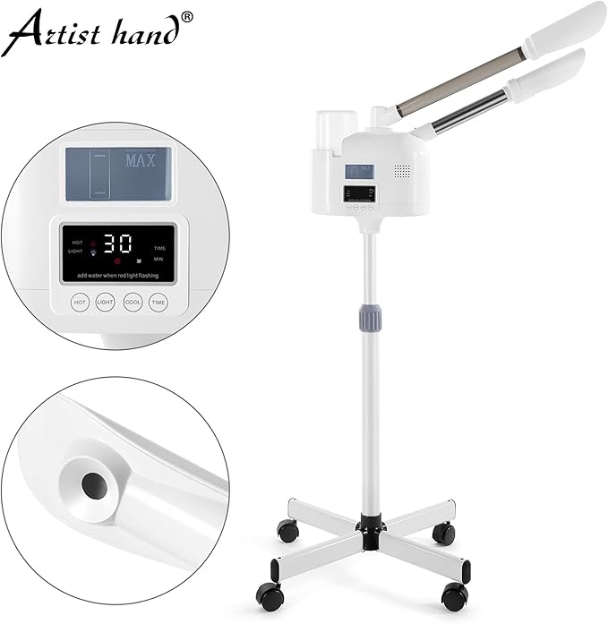 Professional 2 in 1 Facial Steamer Upgrade Esthetician Steamer with hot & Cold Nozzle Beauty Salon Spa